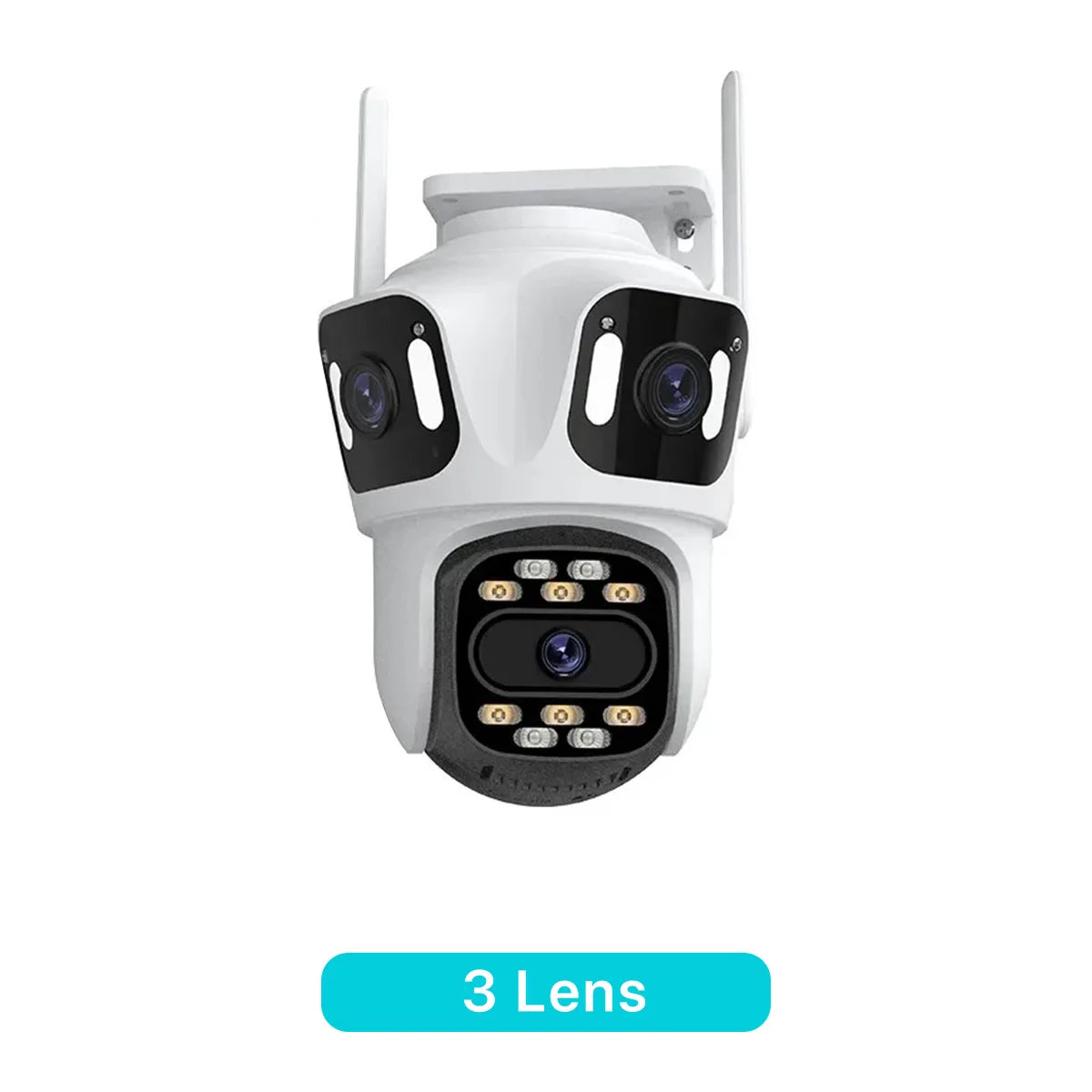 Three Lens PTZ IP Camera Outdoor HD Three Screen WiFi Security Camera Auto Tracking Dual Len Wirelss CCTV Camera iCsee