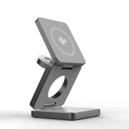 Qi2 3 in 1 15W Magnetic Wireless Charger for Iphone 16 15 14 13 Fast Charging Folding for Apple Watch Airpods Wireless Charger