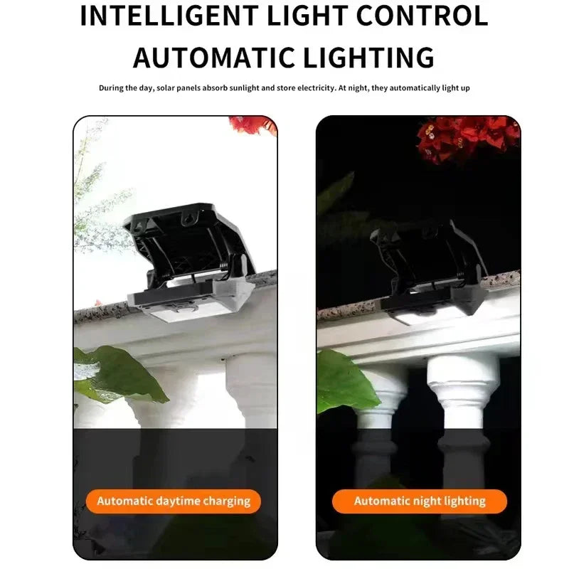 NEW 2/1Pcs Clip On Solar Lights Outdoor Waterproof 58 LED Motion sensing USB Charging Fence Lamp for Garden Yard Patio