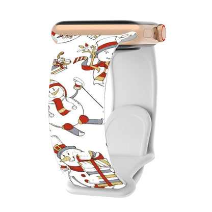 Christmas Strap for Apple Watch Ultra 3 Band 49mm 46mm 41mm 42mm 44mm 45mm Silicone Loop Bracelet for iWatch 11 10 9 8 7 6 5 SE