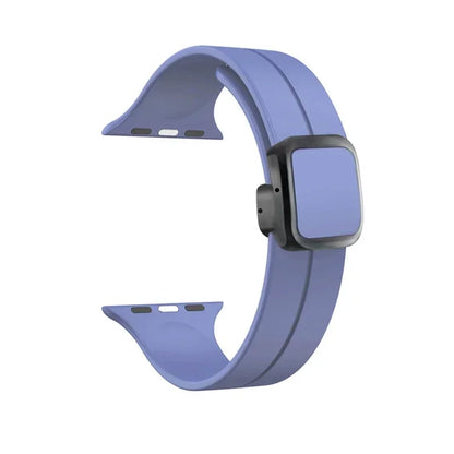 New Magnetic Buckle Silicone Strap For Apple Watch Band 44mm 45mm 38mm 49mm 40 42 41mm Sport Bracelet iWatch ultra 2 9 6 7 8 SE