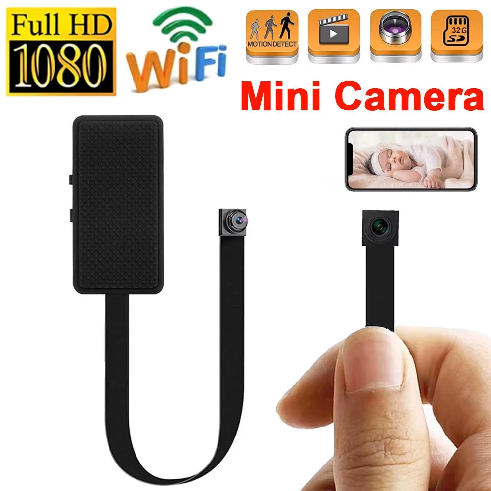 DIY HD 1080P WiFi Mini Camera Portable Video Recorder Micro Camcorder P2P Wireless Webcam Loop Recording Support Remote Viewing