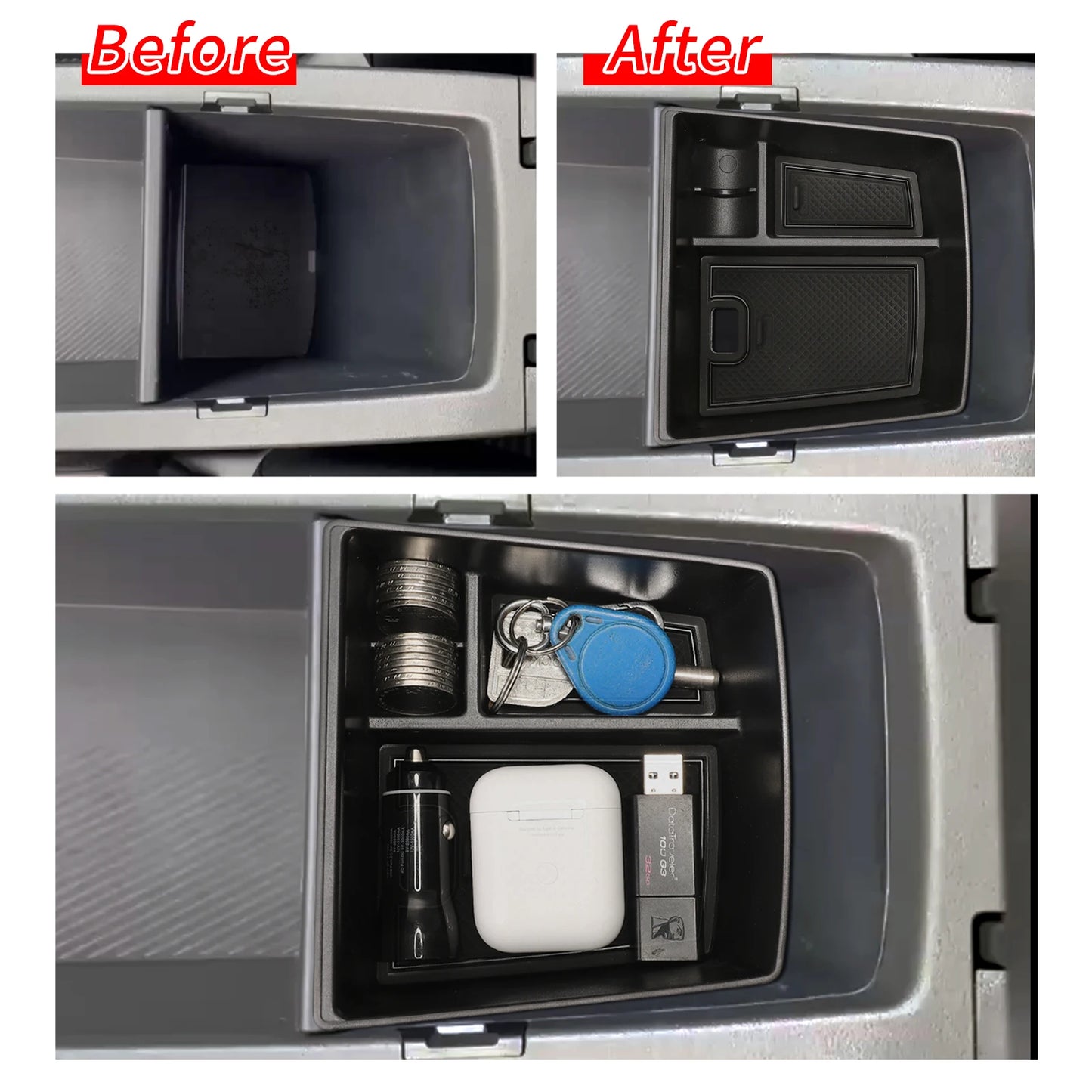 Smabee for Kia Niro SG2 2022 2023 Armrest Storage Box Car Central Tray Organizer Accessories Stowing Tidying