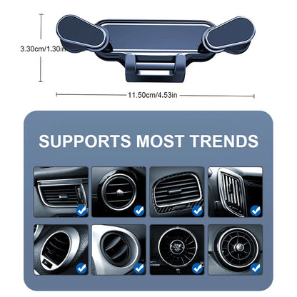 BLALION Car Phone Holder Gravity GPS Support 360 Degree Rotatable Anti Shaking Car Air Vent Mount For IPhone Pro Xiaomi Samsung