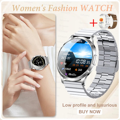 2025 New Smart Watch For Women Gift 1.32 Inch Full Touch Screen Sports Fitness Watches Bluetooth Calls Digital Smartwatch Ladies