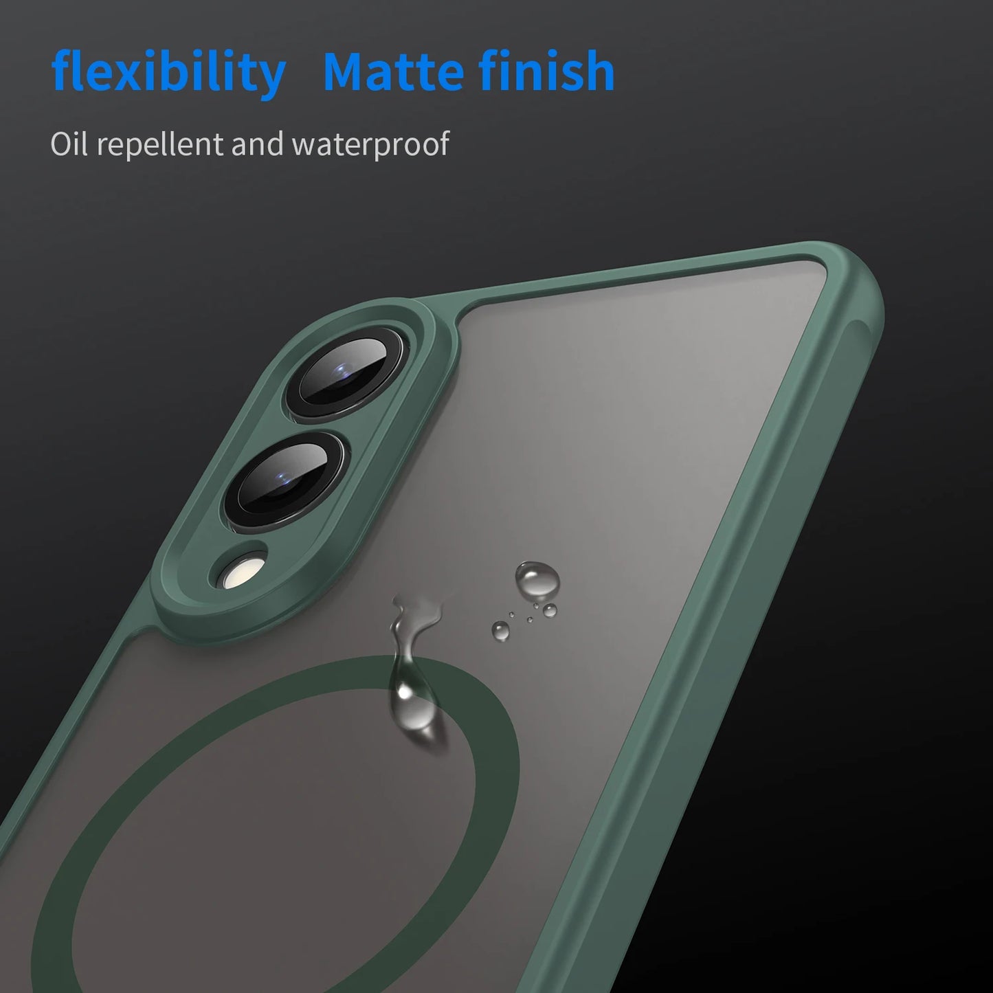 Magsafe Magnetic Luxury Armor Shockproof Case For Samsung Galaxy S25 Edge For Wireless Charge Cover Matte Translucent PC Coque