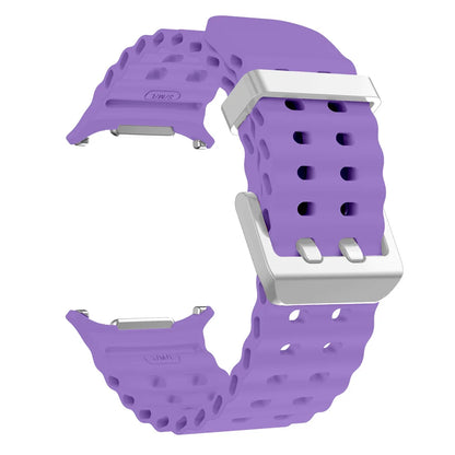 NEW Marine Silicone Strap For Samsung watch ultra 47mm Bracelet No Gaps Sport two-tone Band for Galaxy 7 ultra watchband straps