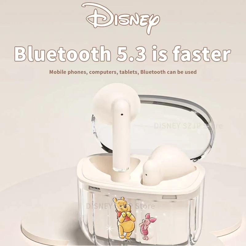 New Disney Lilo & Stitch Angel Wireless Bluetooth Earbuds HiFi Sound HD Call Headsets Smart Touch Low Latency Long Endurance