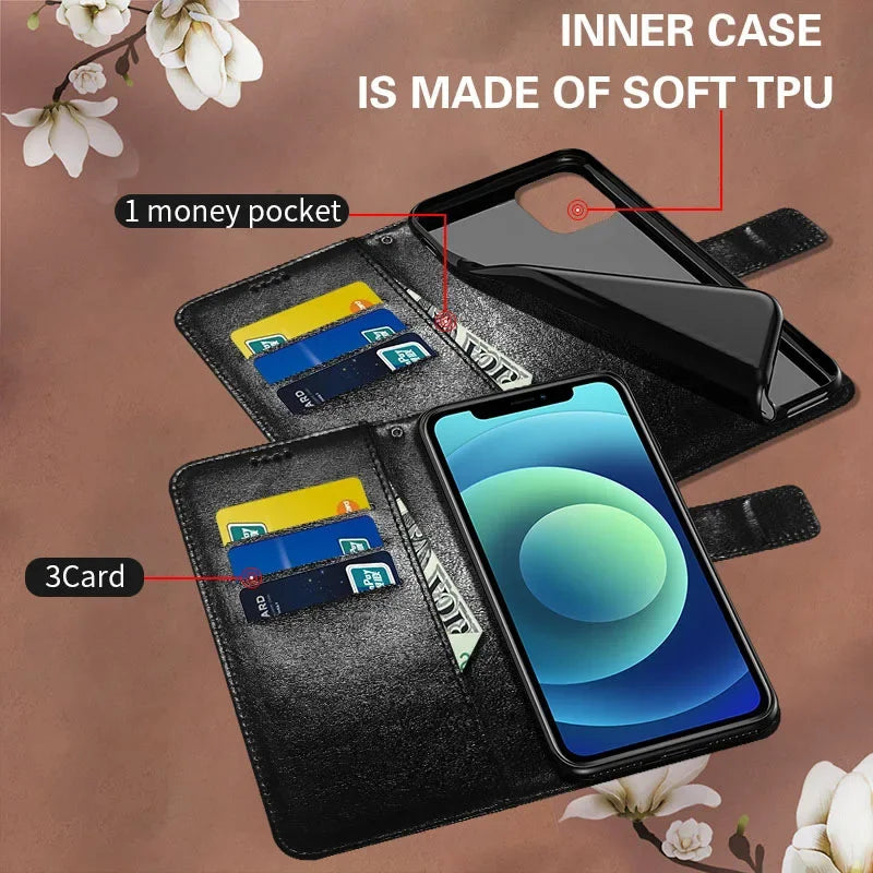 DIY Flip PU Leather Case for iPhone 16 15 14 13 12 11 Pro Max Mini XR SE 7 8 Plus Shell Custom Printed Photo Wallet Cover Funda