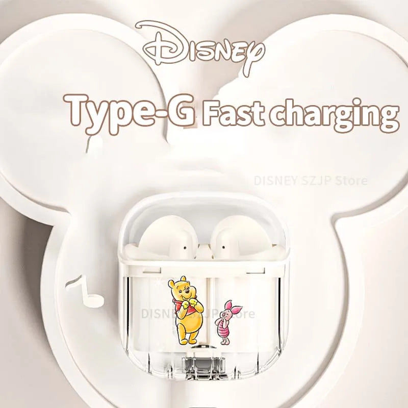 New Disney Lilo & Stitch Angel Wireless Bluetooth Earbuds HiFi Sound HD Call Headsets Smart Touch Low Latency Long Endurance