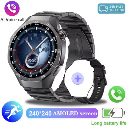 New GT5 Pro Upgrade SOS Smart Watch 2026 AMOLED Dynamic Lsland Heart Rate Sleep Monitoring Bluetooth Call Watch 5 Max Smartwatch