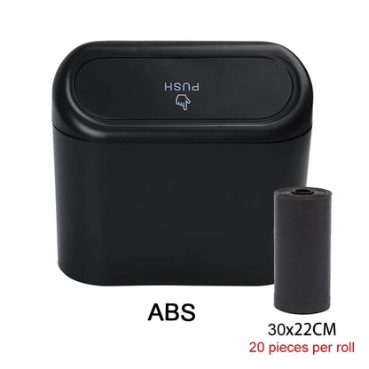 Car Trash Can Bin with Lid Universal Vehicle Mini Leakproof Garbage Can Bin Car Organizers and Storage for Auto Office Home