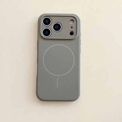 Desert Gold liquid silicone magnetic charging phone case for iPhone 17 16 15 14 13 12 Pro Max Air fine hole magsafe soft cover