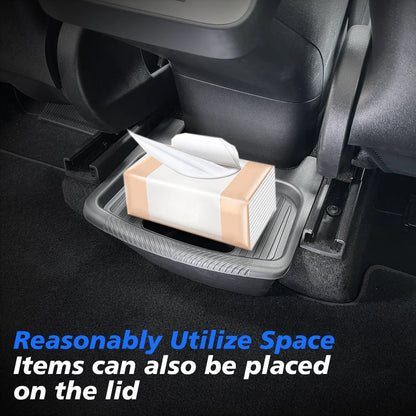 Rear Seat Storage Box for Tesla New Model Y 2025-2020 Launch Juniper Organizer Bins Backseat Trash Can Garbage Bag Tray