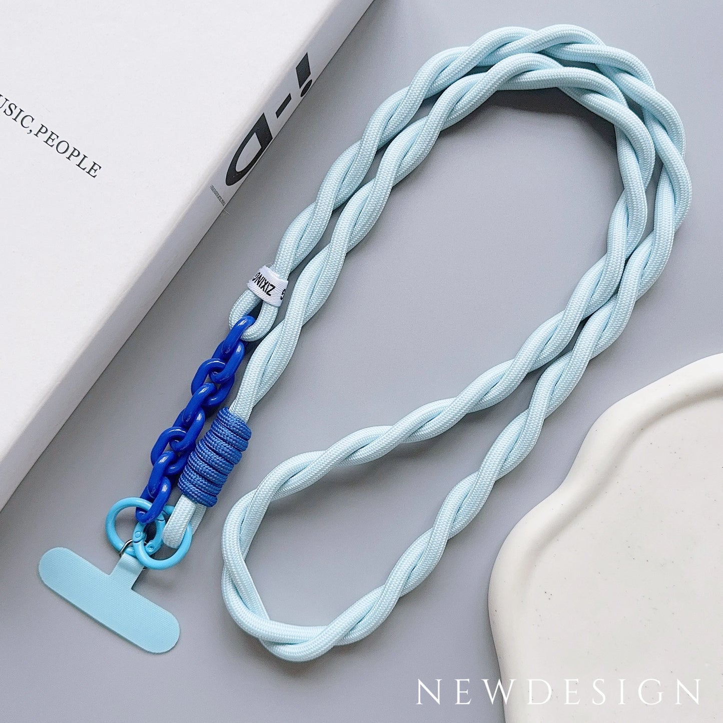 Cute and Durable Acrylic Crossbody Phone Lanyard with Diameter Adjustable Outdoor Universal Case, Anti-Lost Neck Cord, Wrist Strap, and Card Holder for Keys and ID