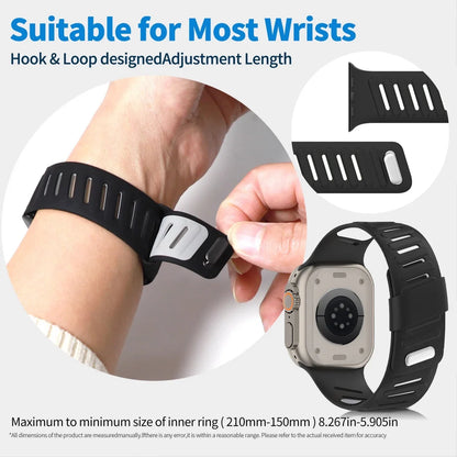 Silicone Sport Band For Apple Watch Ultra2 3 49mm Strap 42mm 44mm 45 46mm Slanted Buckle Bracelet for iWatch 11 10 9 8 7 654SE3
