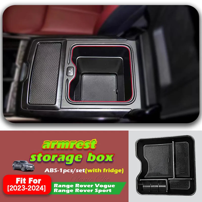 Car Storage Box for Range Rover 2013-2024 Interior Armrest Organizers for Range Rover Sport Vogue Center Console Tidying Tray