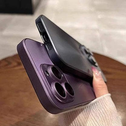 Luxury Laser Aurora CD Pattern Matte Case For iPhone 16 15 14 13 12 11 Pro Max 16 Plus Soft Bumper Shockproof Armor Hard Cover