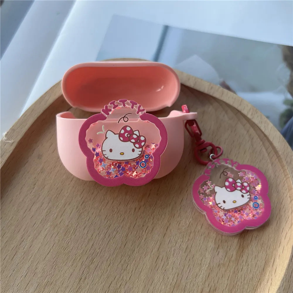 Cartoon Earphone Case Cover For Samsung Galaxy Buds 3 Galaxy Buds3 Pro Protector Silicone Headphones Protective Box With Keyring