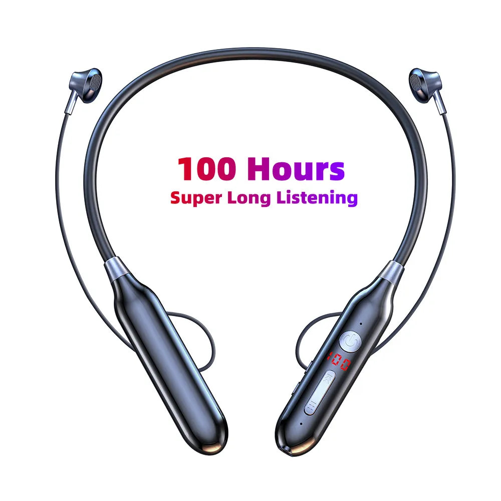 TWS 100 Hours Wireless Earphone Bluetooth Magnetic Neckband Headphone IPX3 Waterproof Sport Headset Noise Cancelling MIC S720