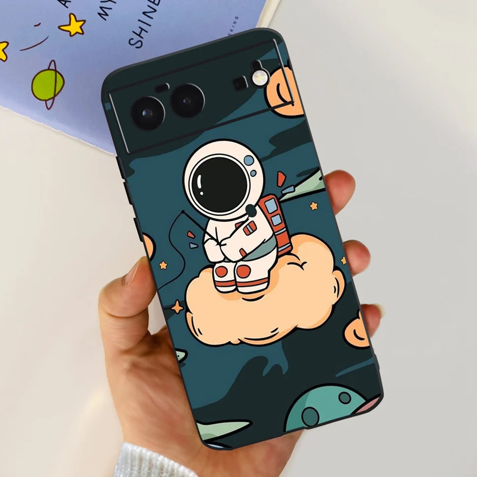 For Cover Google Pixel 6 Case Cute Cat Cartoon Bumper Back Shockproof Soft TPU Case For Google Pixel 6A 6PRO Pixel 6 Phone Cases