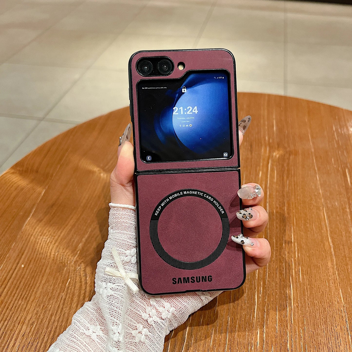 Magsafe Case Samsung Z Flip 7 6 5 4 Matte PU Leather Samsung Galaxy Z Fold 7 6 5 4 Magnetic Flip 5 Skin Feel Flip 3 Luxury Cover
