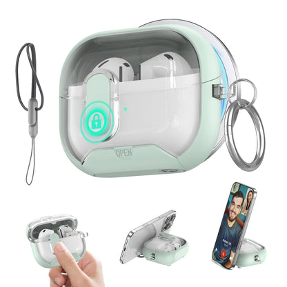 for Samsung Galaxy Buds 3 Pro Case with Secure Lock Carbon Fiber Protective Phone Holder Design Case for Samsung Galaxy Buds 3