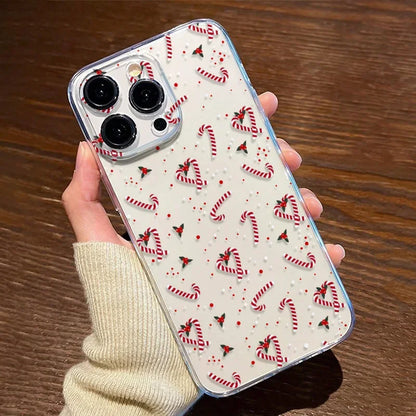 New Year Christmas Gift Santa Claus Clear Phone Case For Samsung Galaxy S25 S24 S23 S22 Ultra Plus S22+ S23+ S24+ S25+ Covers