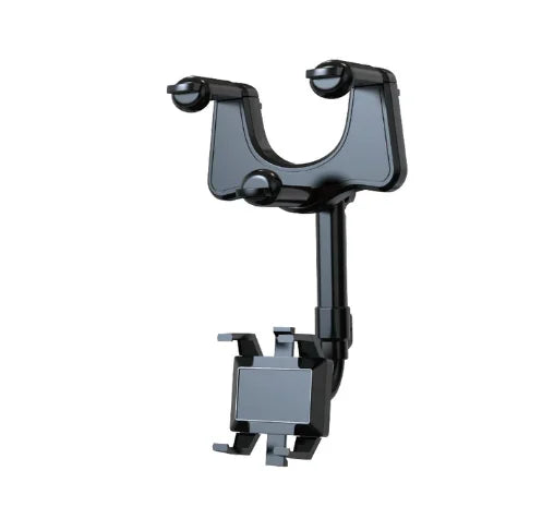 Car 360 Rotation Rearview Mirror Phone Holder Phone Mount Stable Gripper Smartphone Navigation Bracket For iPhone Samsung Xiaomi