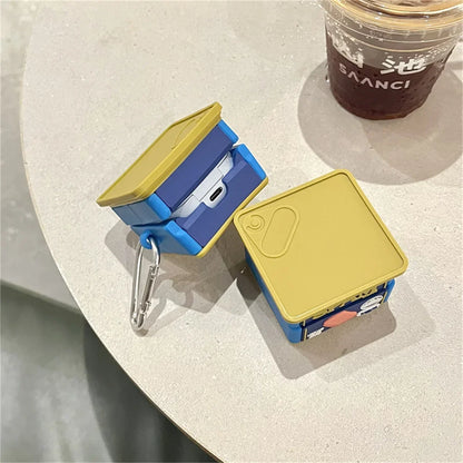 For Samsung Galaxy Buds 3 Pro/Buds Fe/Buds Pro/Buds3/Buds Live,Cute Creative Canned Fruit Design Silicone Earbuds Case with Hook