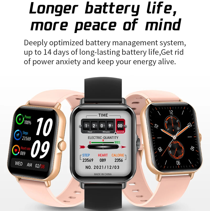 2025 2.01'' Smart Watch Bluetooth Call Play Music Smartwatch Fitness Clock Sport Waterproof Watches for Men Women iPhone Android