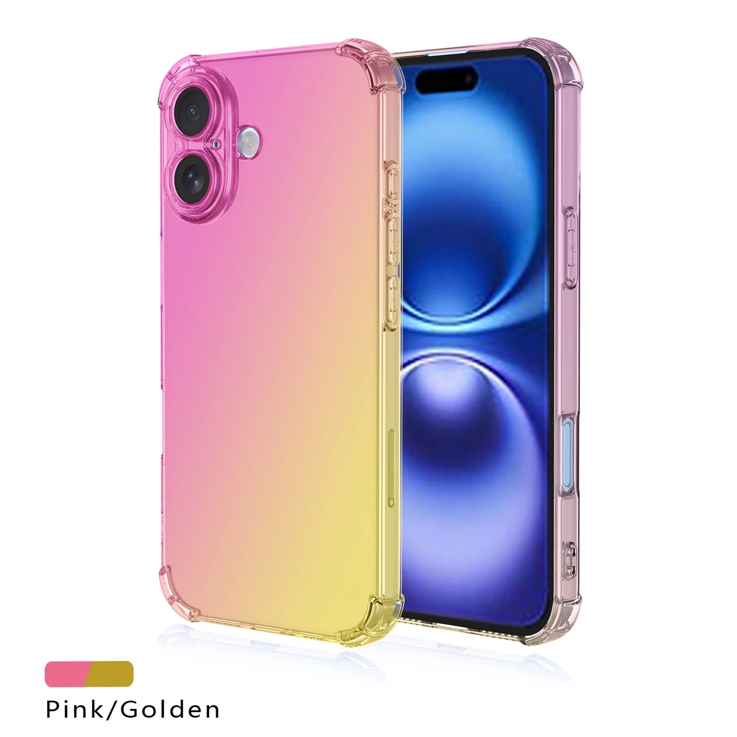 New Airbag Shockproof Gradient TPU Case for Apple iPhone 17 Pro Max iPhone 17 Air Protective Cover Back Shell Coque Fundas