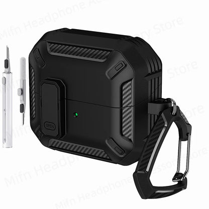 Newest carbon fibre switch earphone cover for Men For Samsung Galaxy Buds 3/Buds3 Pro Buzz 3 Pro Earbuds Case with cleaning kit