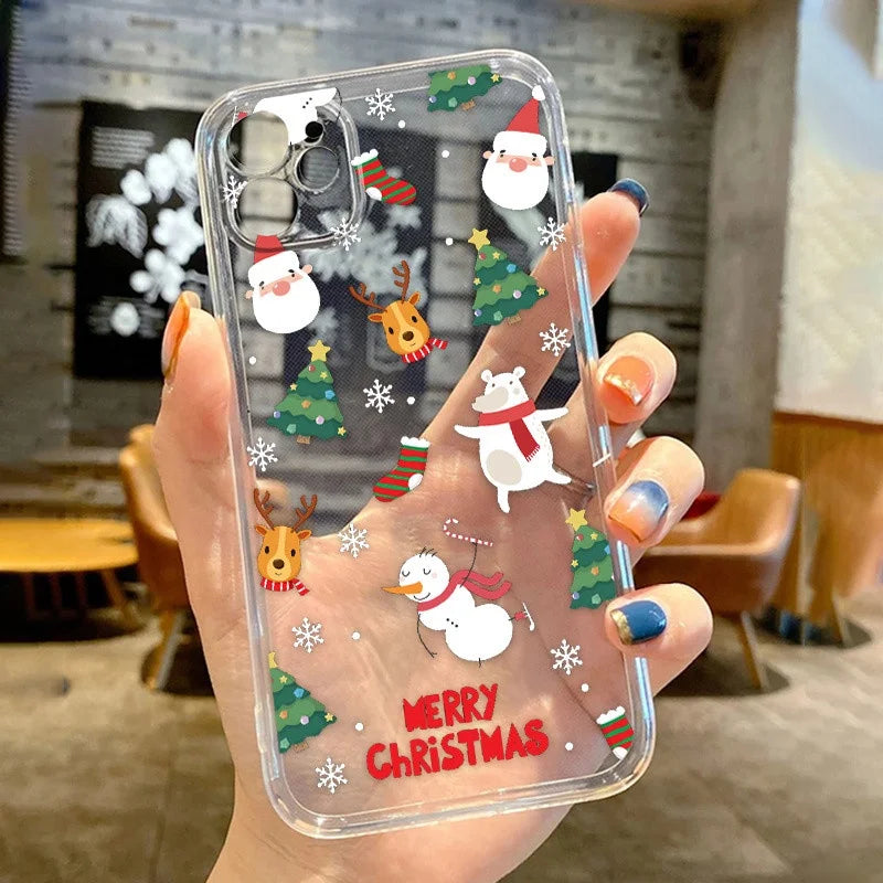 Christmas Tree Santa Claus Phone Case For Samsung Galaxy S25 FE S24 S23 Ultra S22 S21 S20 Plus S23 S24 FE A56 A36 A26 Soft Cover