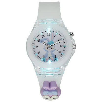3D Mickey Children Watches Girls Color Light Source Silicone Minnie Kids Watch Ladies Quartz Clock Gifts Relogio Feminino - covers4phones