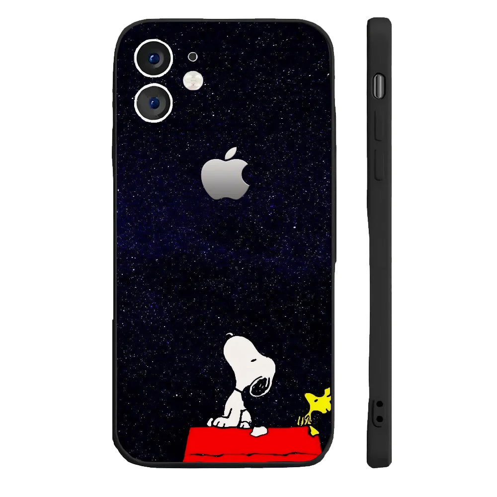 Anime S-Snoopy Phone Case Silicone Soft For IPhone 16 15 14 13 12 11 Plus Pro Max Plus