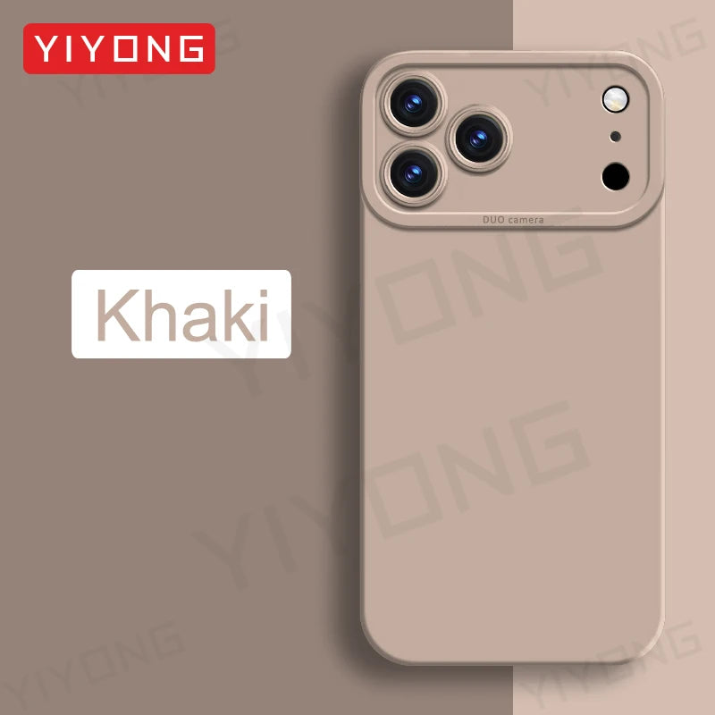 For iPhone17 Pro Max YIYONG Square Liquid Silicone Soft Cover For iPhone 17 16 15 14 12 13 iPhone17 Air iPhone15 Plus Phone Case