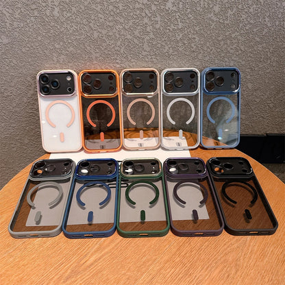 Crystal Clear Acrylic Magnetic Case for iPhone 17 Air 17 Pro Max for Magsafe Wireless Charging Shockproof Camera Bumper Cover