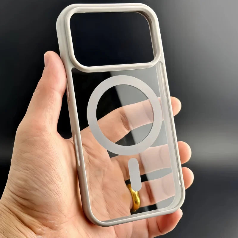 For Magsafe Case For iPhone 17 Air 17Promax 16 15 14 Pro Max Plus 13 12 Mini 11 16E SE4 17Pro Original Transparent Acrylic Cover