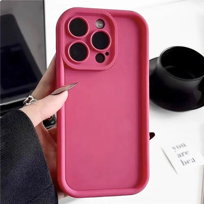 Candy Color Soft TPU Case For iPhone 16 14 15 Pro Plus 13 12 11 Pro Max 16e 8 XR X XS SE Shockproof Silicone Phone Cover Fundas