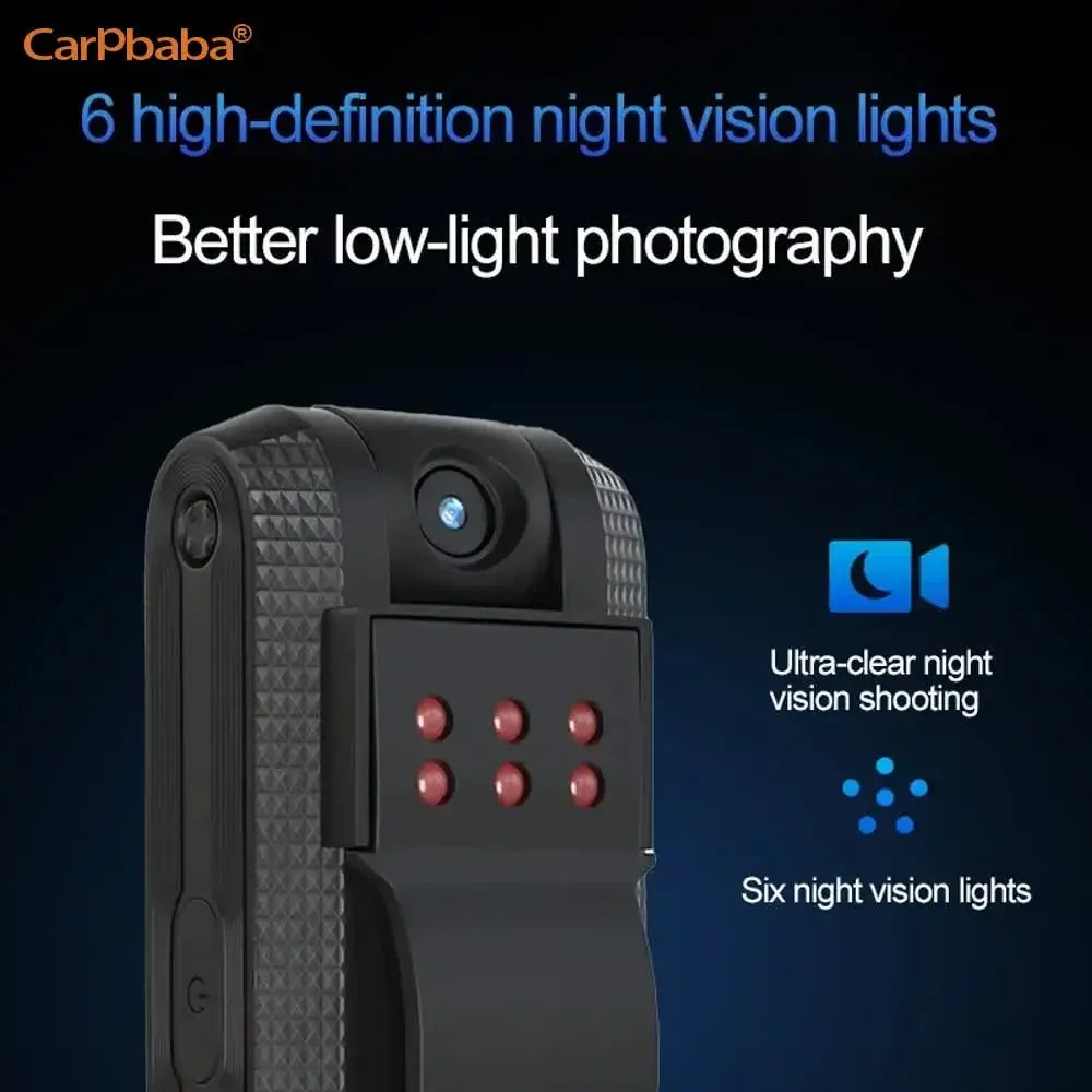 Carpbaba C2S Mini Body Camera 1080P HD DV Professional Bodycam Digital Voice Video Recorder Small Micro Sound Recording Device