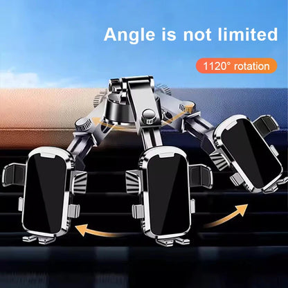 SEAMETAL Dashboard Phone Holder for Car Stable Suction Cup Scalable Car Phone Mount 360-Degree Rotation Auto Navigation Holder