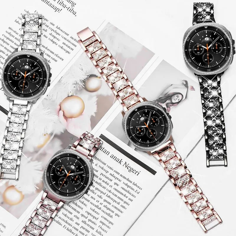 For Samsung Galaxy Watch 8 40 44mm Shining Rhinestone Bracelet Wristband For Galaxy Watch  8Classic /Ultra 2025 Band Accessories