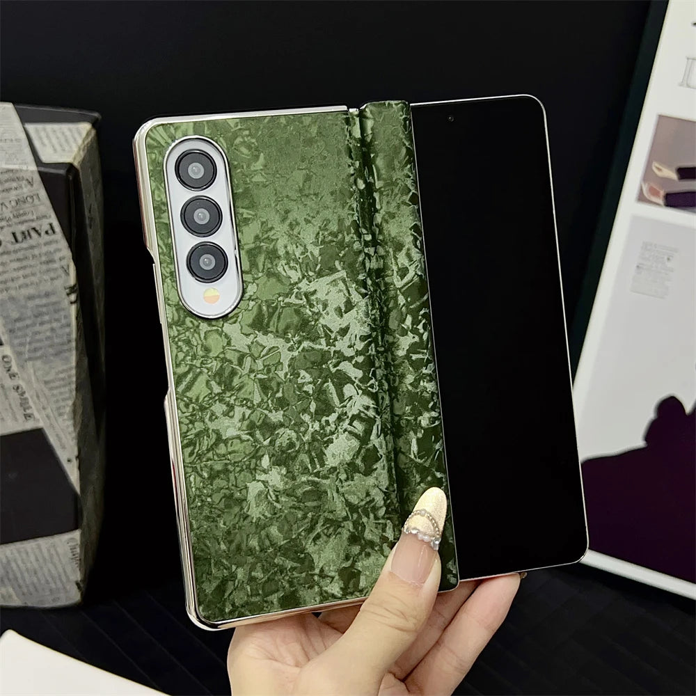 Artistic Marble Case For Samsung Galaxy Z Fold 7 Case For Samsung Galaxy Z Fold 3 4 5 6 Shockproof For Magsafe Hard Phone Cover