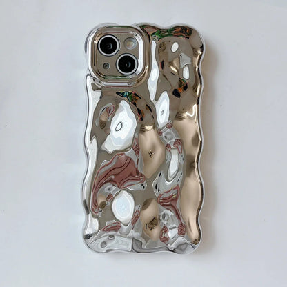 Qianliyao 3D Bubble Wave Pattern Phone Case For iPhone 16 15 14 13 12 11 Pro Max 14promax 14pro Soft Shockproof Back Cover