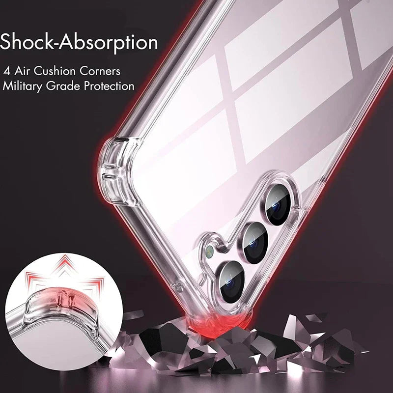 Hybrid Shockproof Case For Samsung Galaxy S26 S25 FE S24 S23 S21 S22 Plus Ultra Clear Hard Case For Samsung A56 A36 A54 A53
