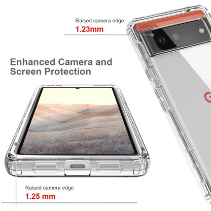Transparent Case for Google Pixel 6 Pro 6A / Pixel 7 Pro 7A Hybrid Shockproof Tpu/pc Shell Dual Layer Candy Color Cover Funda