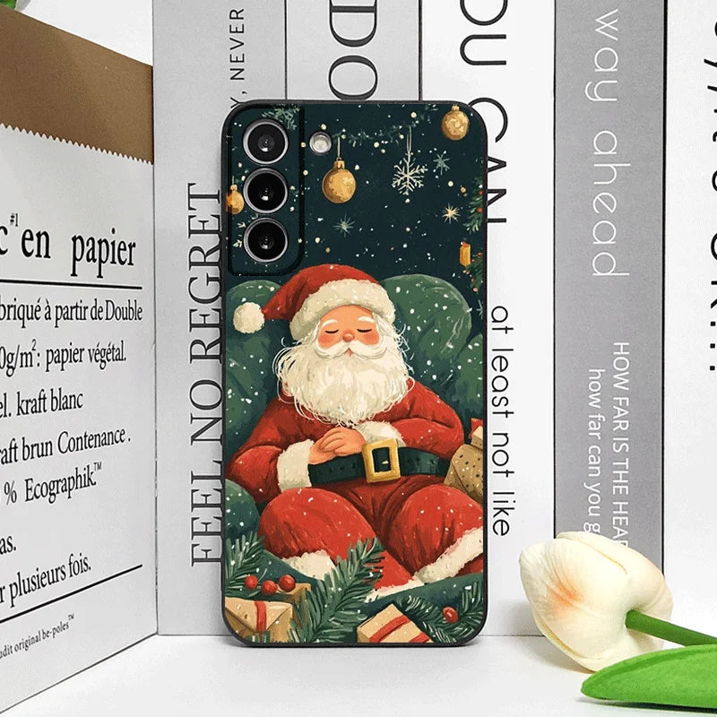 Merry Christmas Tree Santa Claus Pattern Phone Case for Google Pixel 9A 8A 7A 6A 7 PRO 8 9 Pro XL 5G Shockproof Soft Back Covers