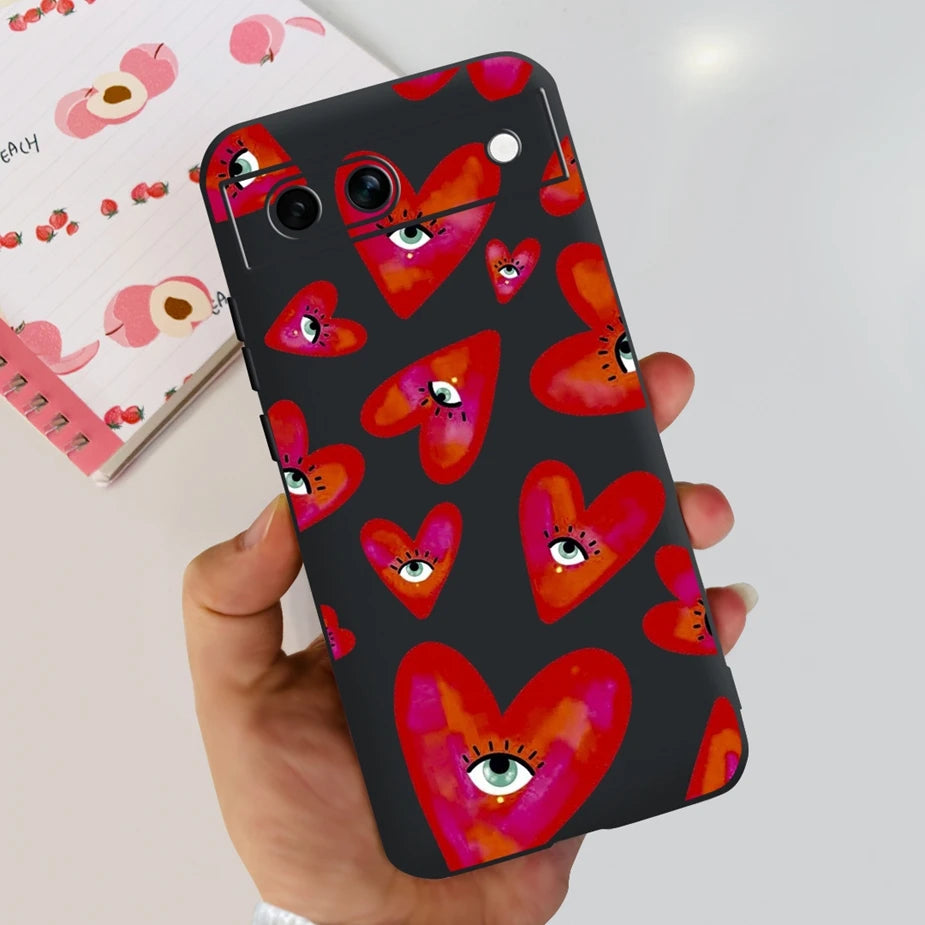 For Google Pixel 8A Case Stylish Painted Cover Soft TPU Shockproof Phone Case For Google Pixel 8 Pro Pixel8A Fundas Coque Bumper