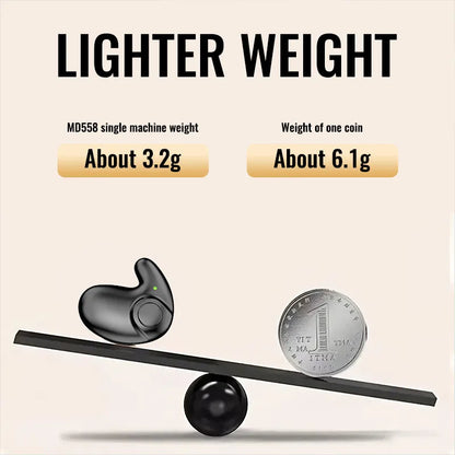 Invisible Earbuds Sleep Headphones Bluetooth 5.3 Noise Reduction Earbuds TWS Wireless Headsets Sport Stereo Earphones for Phone
